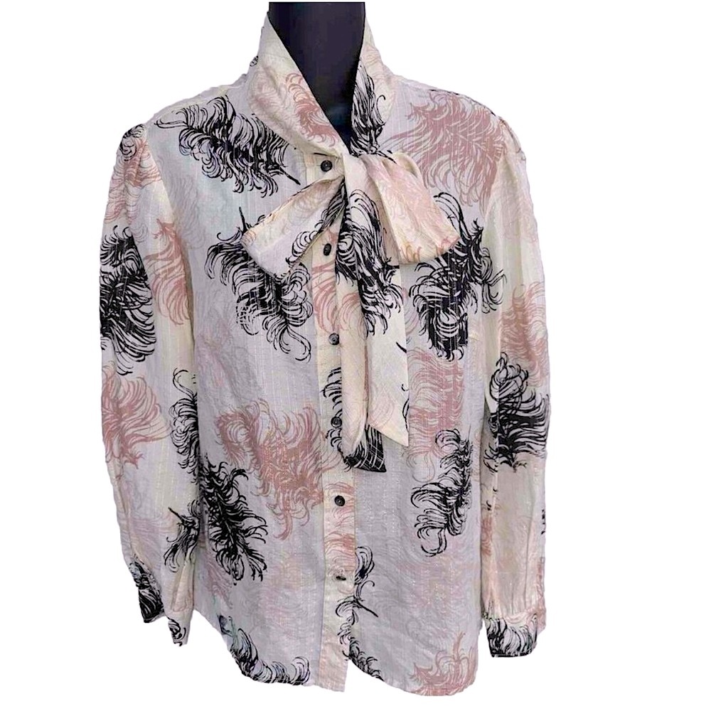 Trina Turk Silk blend longsleeve blouse